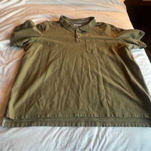 Duluth Trading Co Olive No Polo Collared Short Sleeve Shirt Size 3XLT